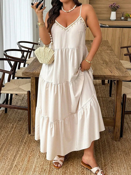 Tiered Spaghetti Strap Maxi Dress