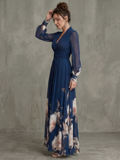 Chiffon Floral Maxi Dress