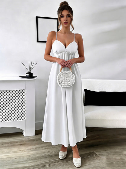 V-Neck Spaghetti Strap Maxi Dress