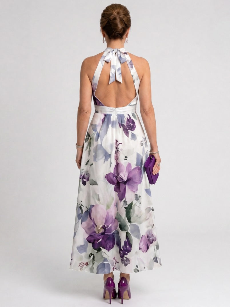 Floral Halter Midi Dress