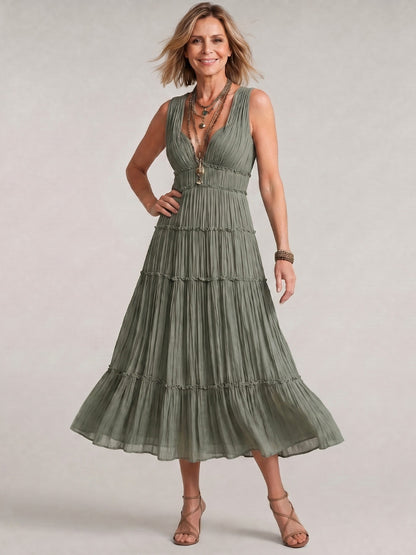 Gauze Tiered Midi Sundress