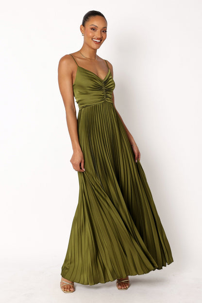 Satin Sweetheart Maxi Dress