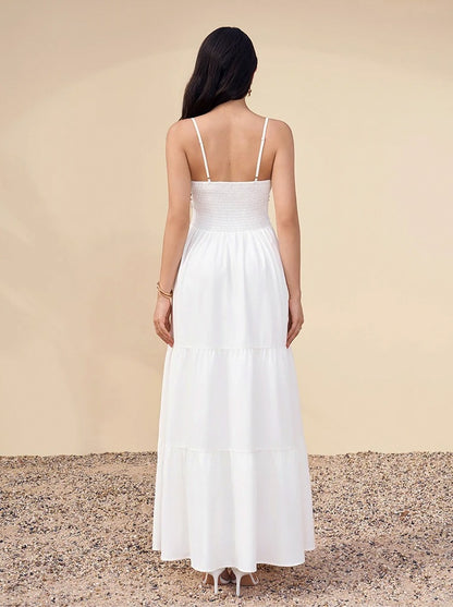 Tiered Spaghetti Strap Maxi Sundress