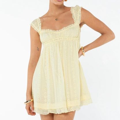 Eyelet Babydoll Mini Sundress