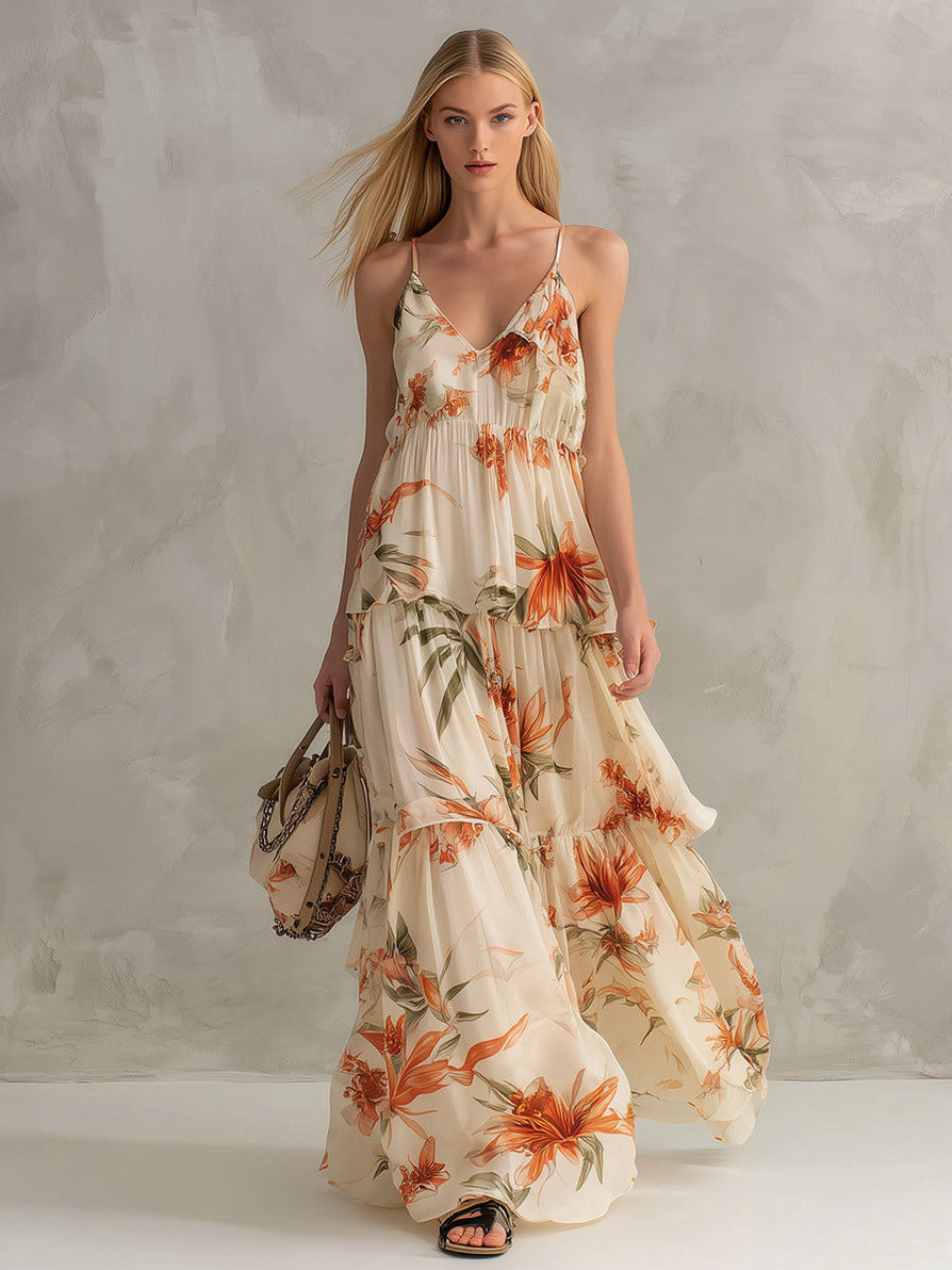 Floral Tiered Maxi Sundress