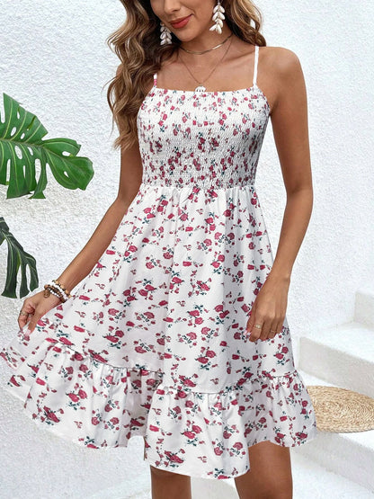 Floral Smocked Tiered Mini Sundress