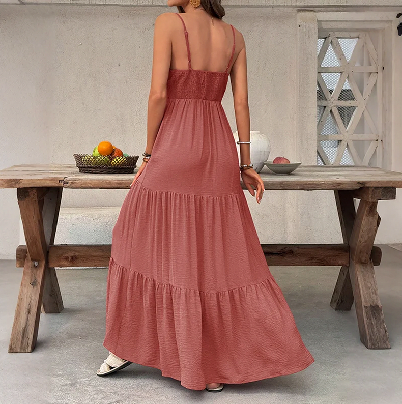 Gauze Tiered Maxi Sundress