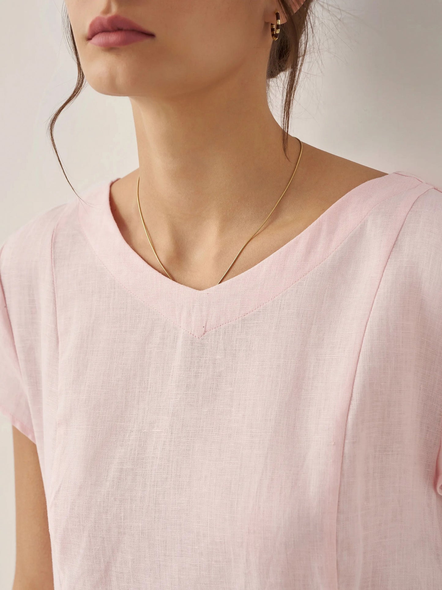 Linen A-Line Midi Dress