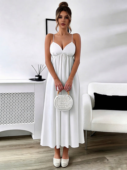 V-Neck Spaghetti Strap Maxi Dress