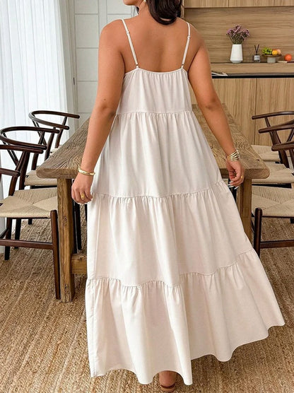 Tiered Spaghetti Strap Maxi Dress