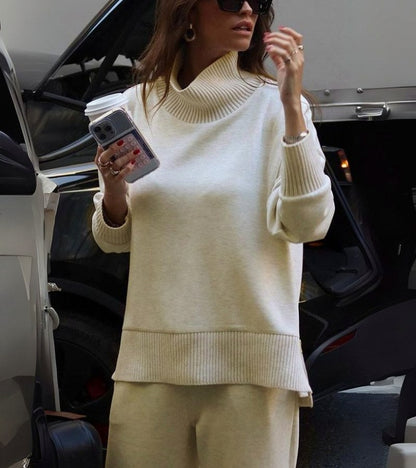 Knit Crewneck Two Piece Set
