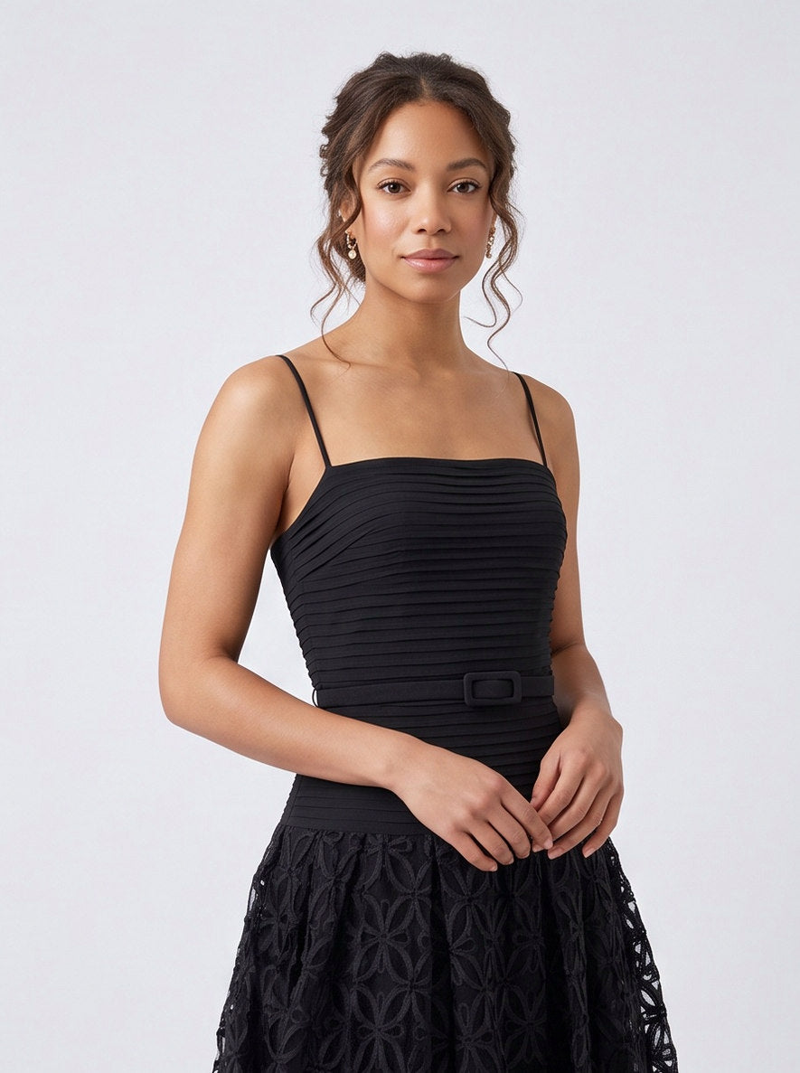 Lace Drop Waist Maxi Dress