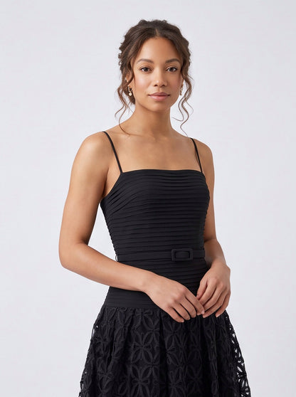Lace Drop Waist Maxi Dress