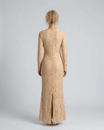 Lace Long Sleeve Maxi Dress