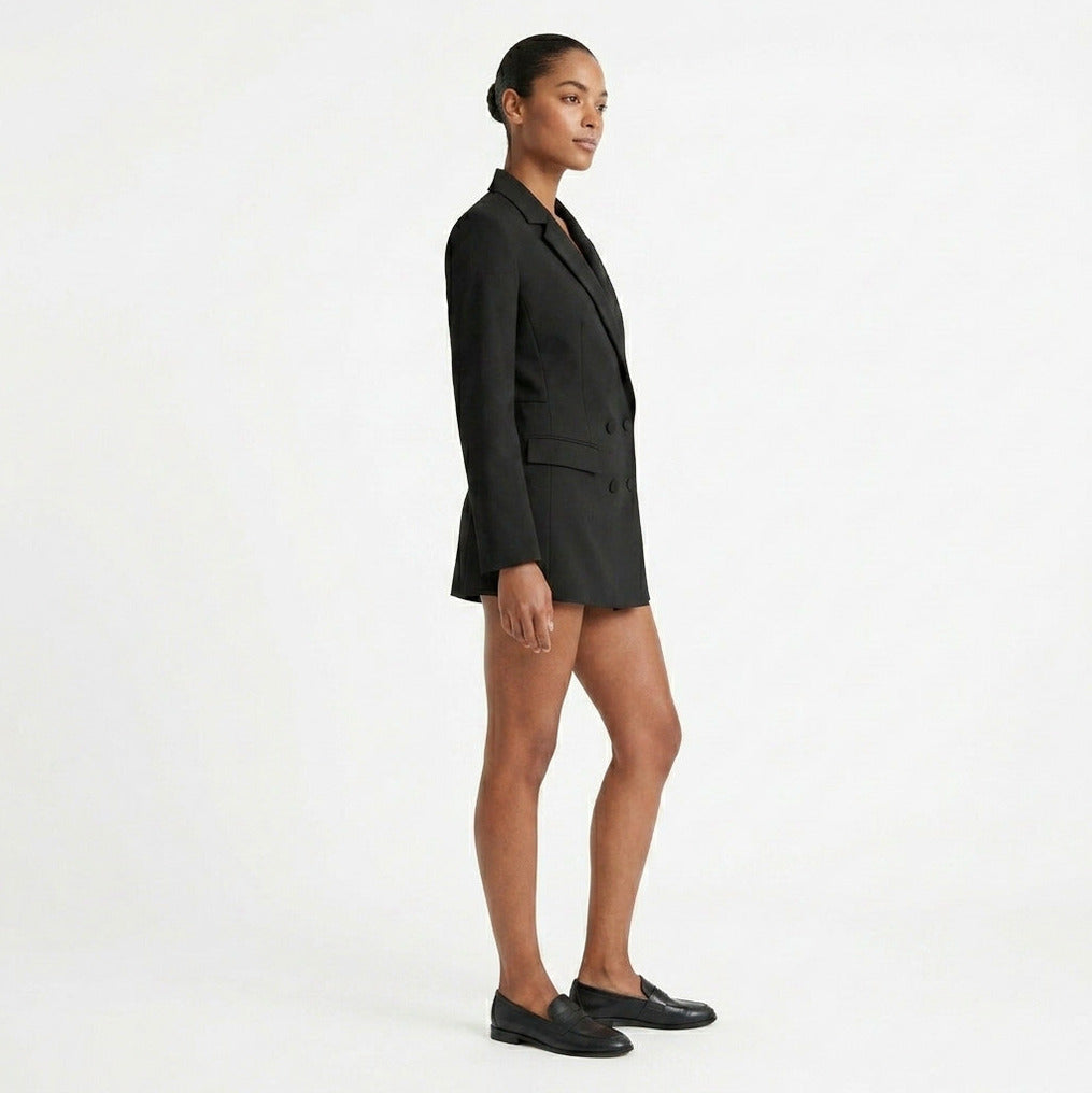 Long Sleeve Double Breasted Blazer Dress