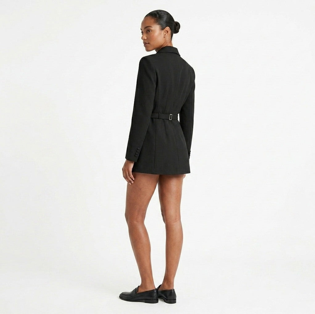 Long Sleeve Double Breasted Blazer Dress