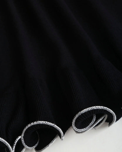 Long Sleeve Ruffle Hem Sweater Dress