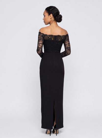 Off Shoulder Lace Maxi Dress