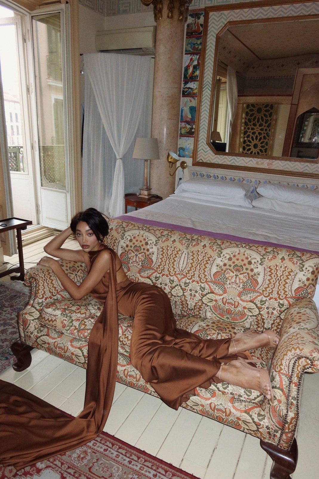 Satin One Shoulder Maxi Dress