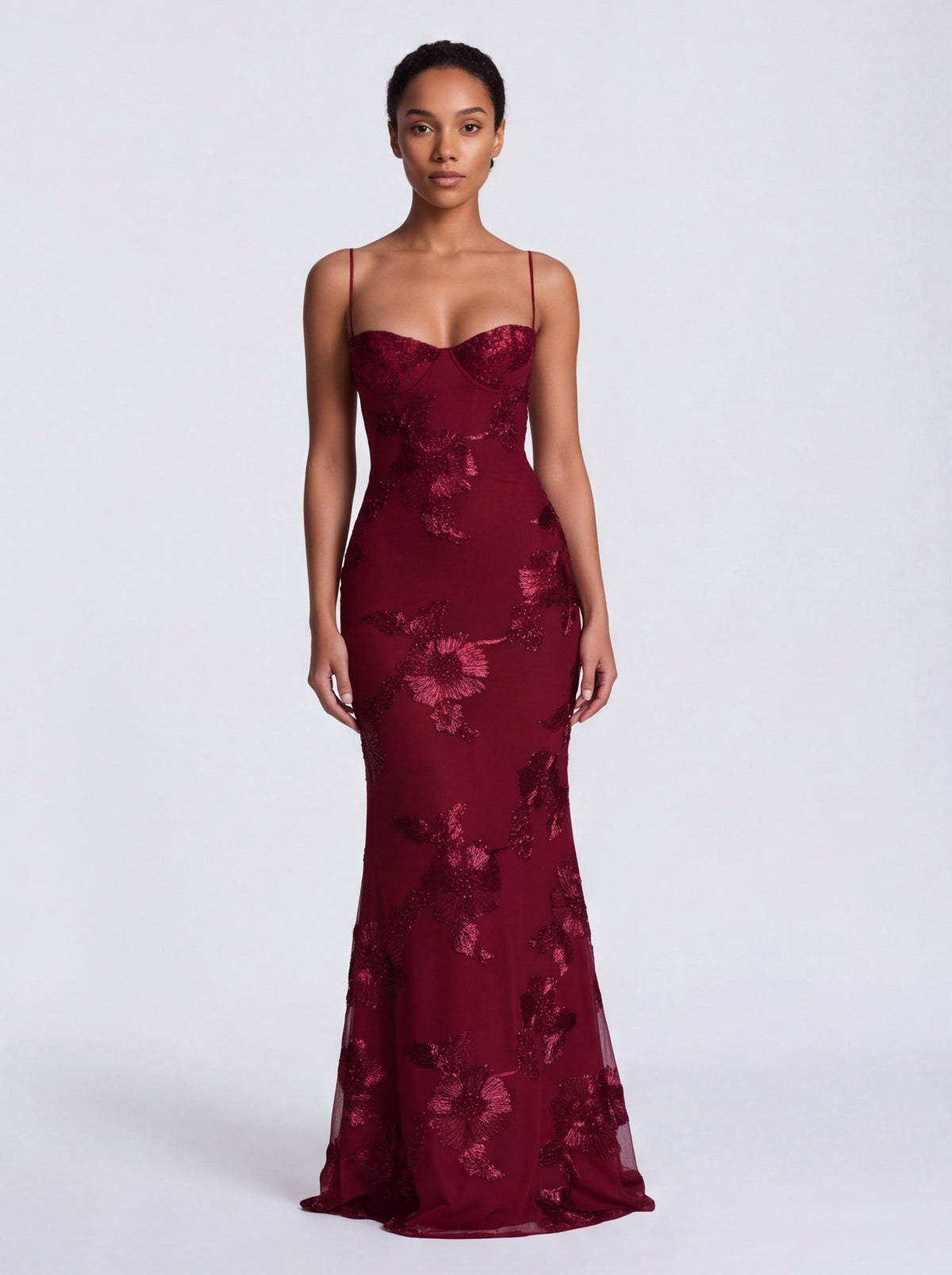 Sequin Corset Backless Maxi Dress