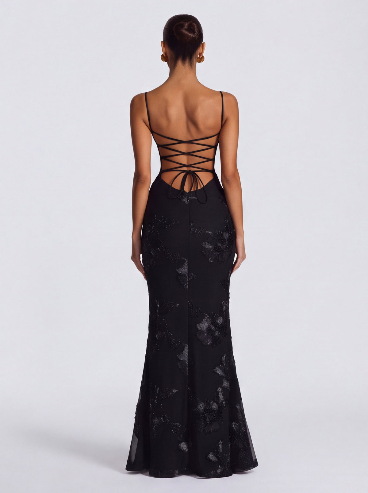 Sequin Corset Backless Maxi Dress