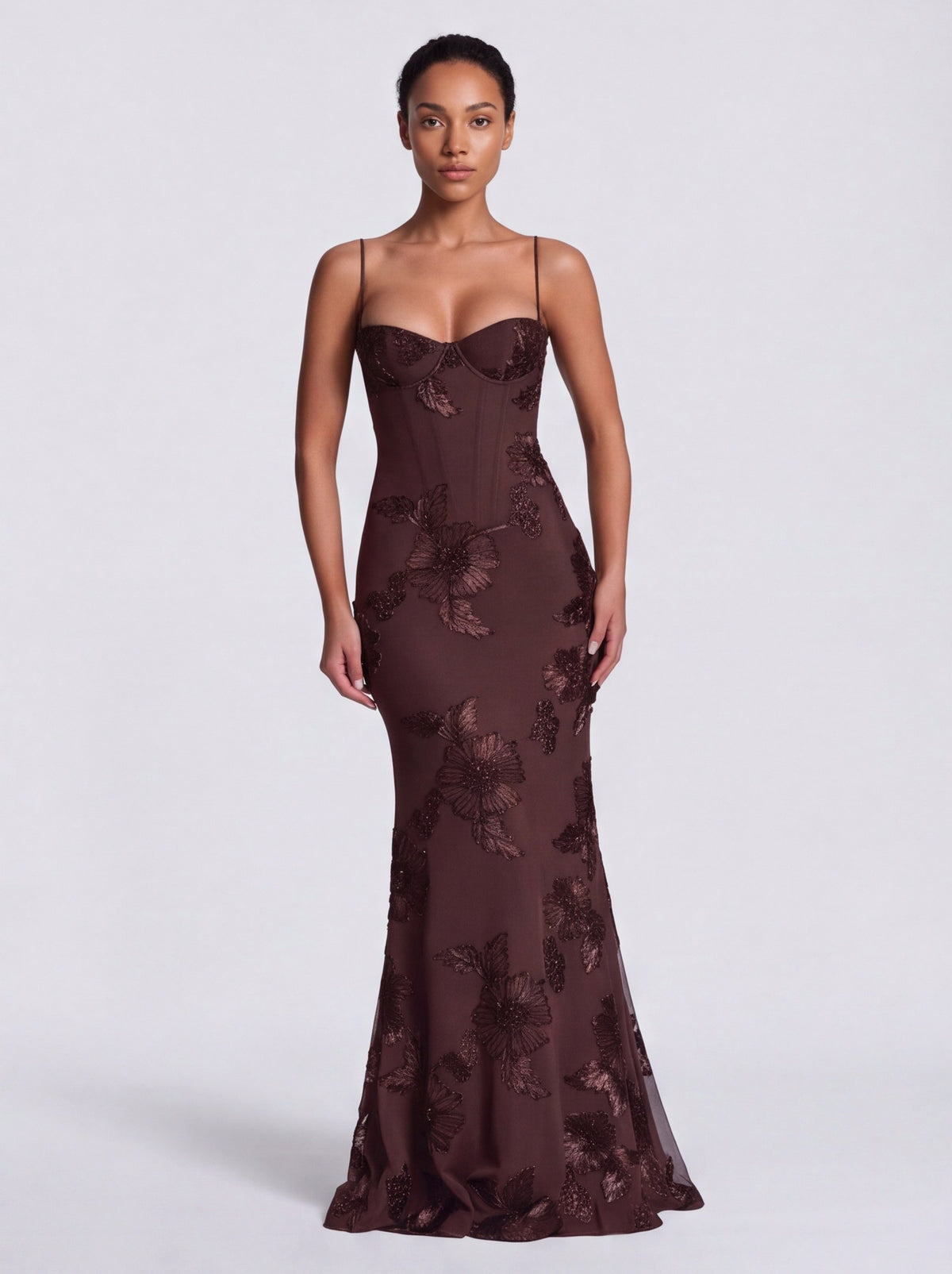 Sequin Corset Backless Maxi Dress