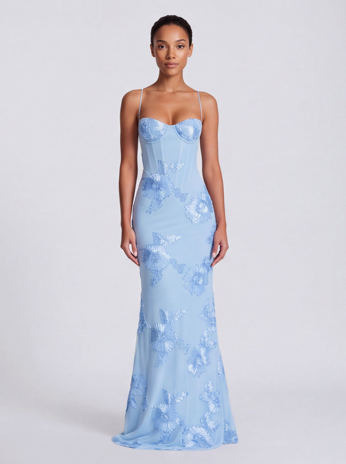 Sequin Corset Backless Maxi Dress