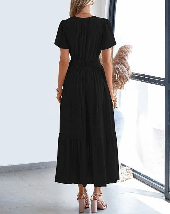 Smocked Tiered Maxi Dress