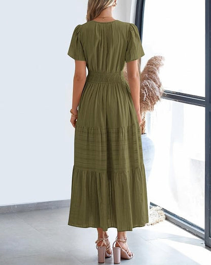 Smocked Tiered Maxi Dress