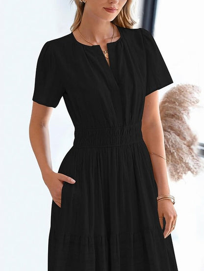 Smocked Tiered Maxi Dress