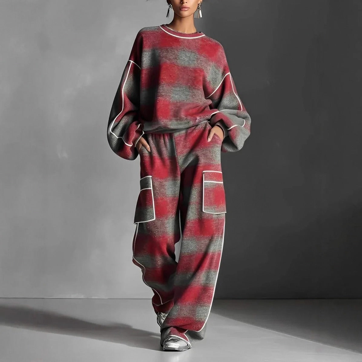 Striped Knit Lounge Set