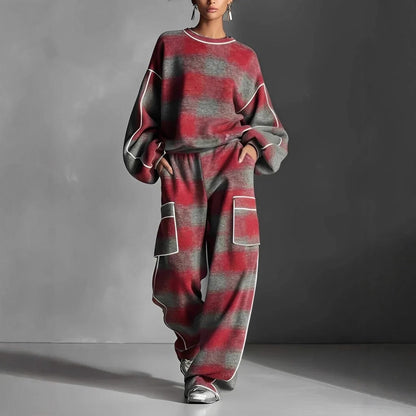 Striped Knit Lounge Set