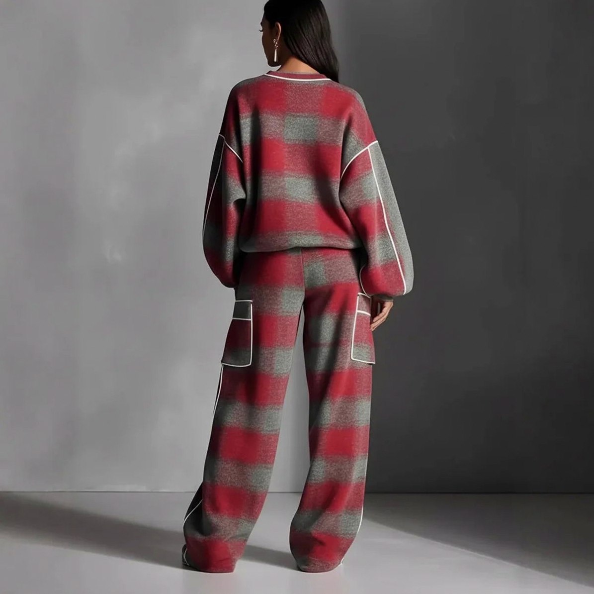 Striped Knit Lounge Set