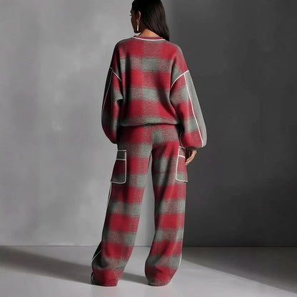 Striped Knit Lounge Set