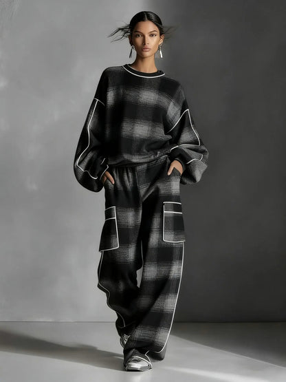 Striped Knit Lounge Set