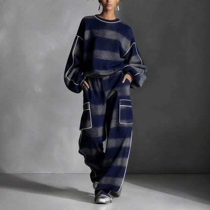 Striped Knit Lounge Set