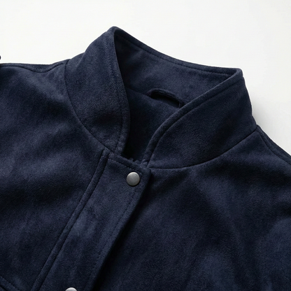 Suede Button Front Jacket