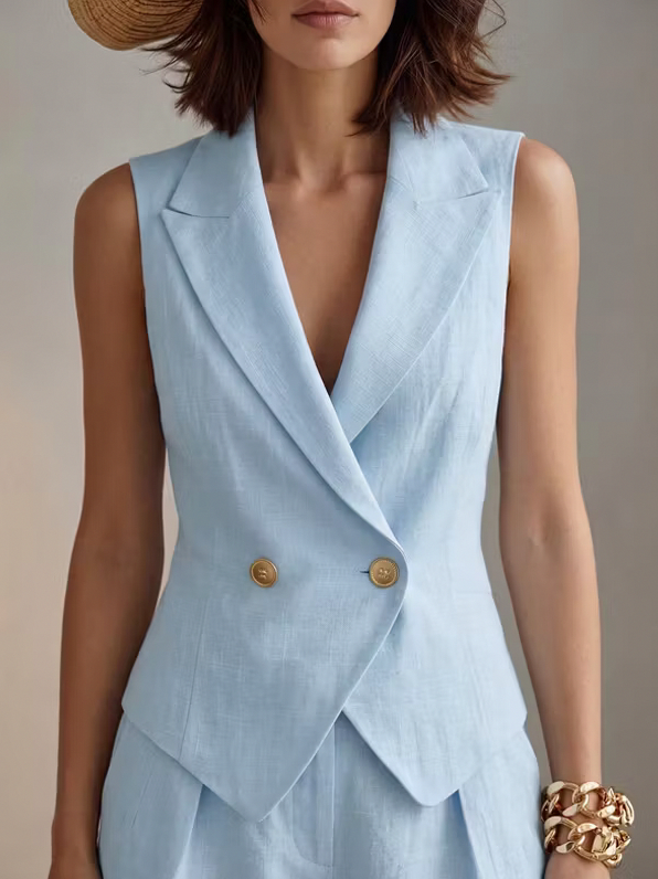 Tailored Vest and Shorts Set