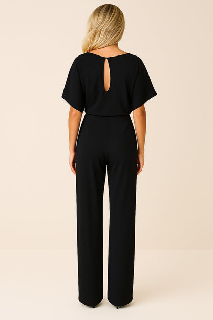 Tie Waist Wide Leg Jumpsuit