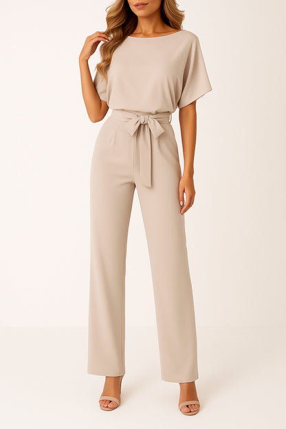 Tie Waist Wide Leg Jumpsuit