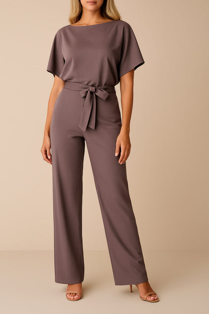 Tie Waist Wide Leg Jumpsuit