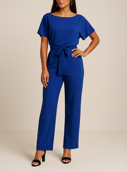 Tie Waist Wide Leg Jumpsuit