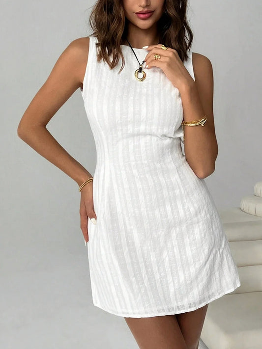 Sleeveless Shift Mini Dress