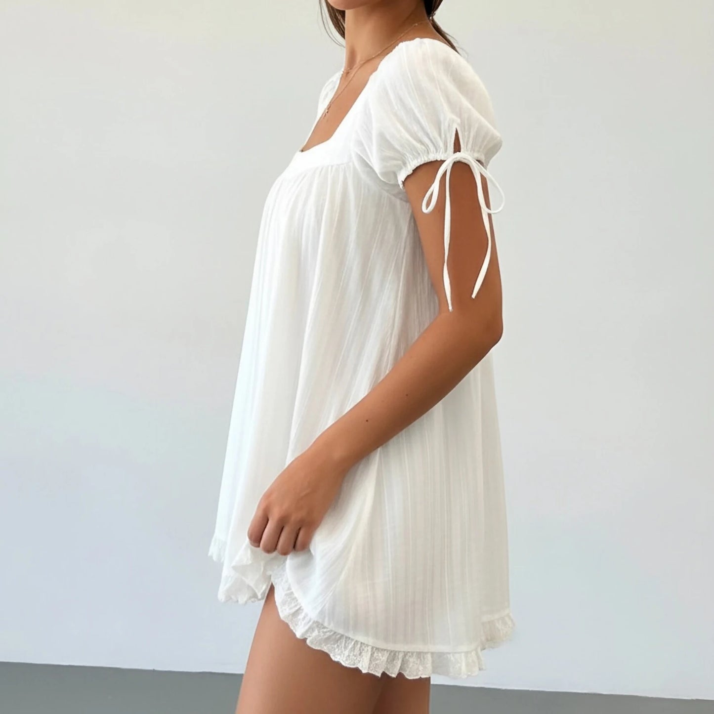 Square Neck Puff Sleeve Babydoll