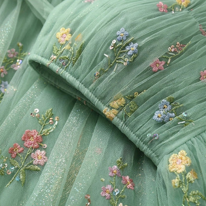 Tulle Sweetheart Tiered Maxi Dress
