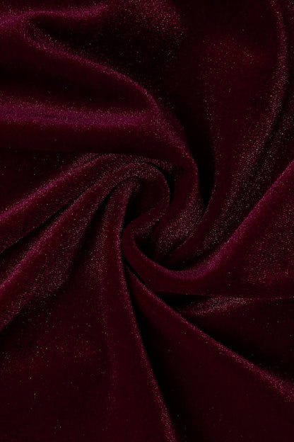 Velvet One Shoulder Drop Waist Maxi Dress